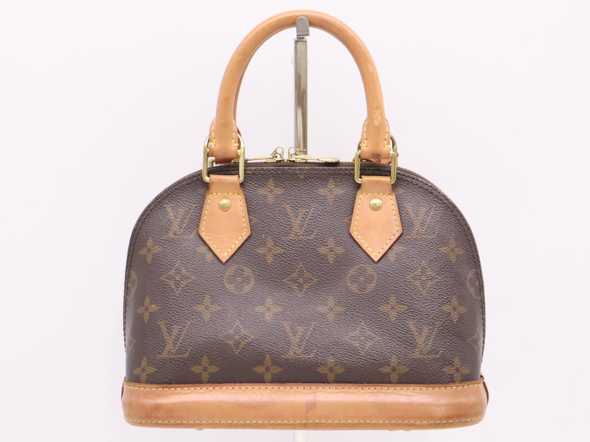 LOUIS VUITTON M53152 Monogram Alma BB Handbag with dust bag, box, padlock, two keys, and clochette