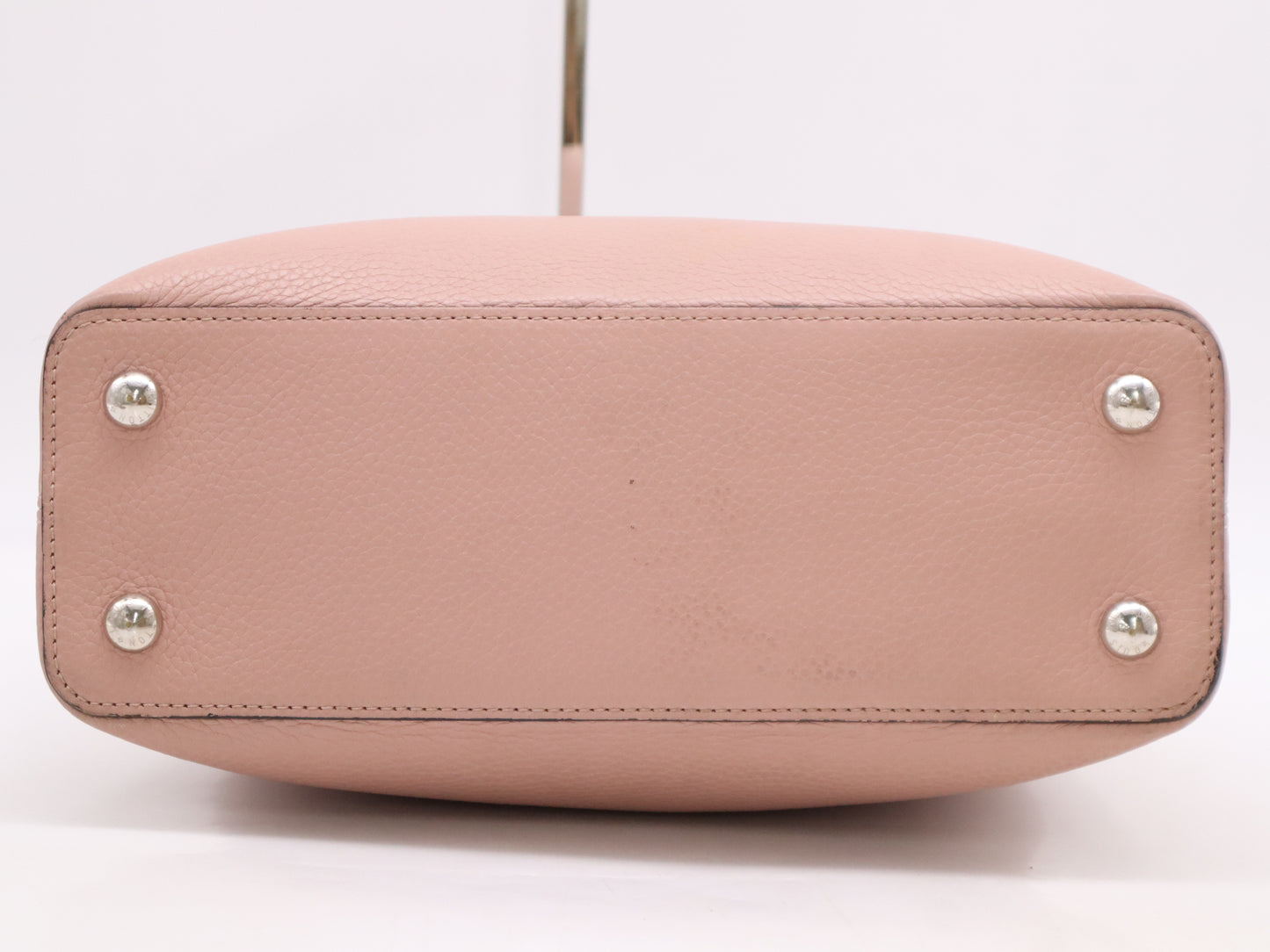 LOUIS VUITTON M52451 Taurillon Leather Capucines BB Handbag in Pink with Shoulder Strap