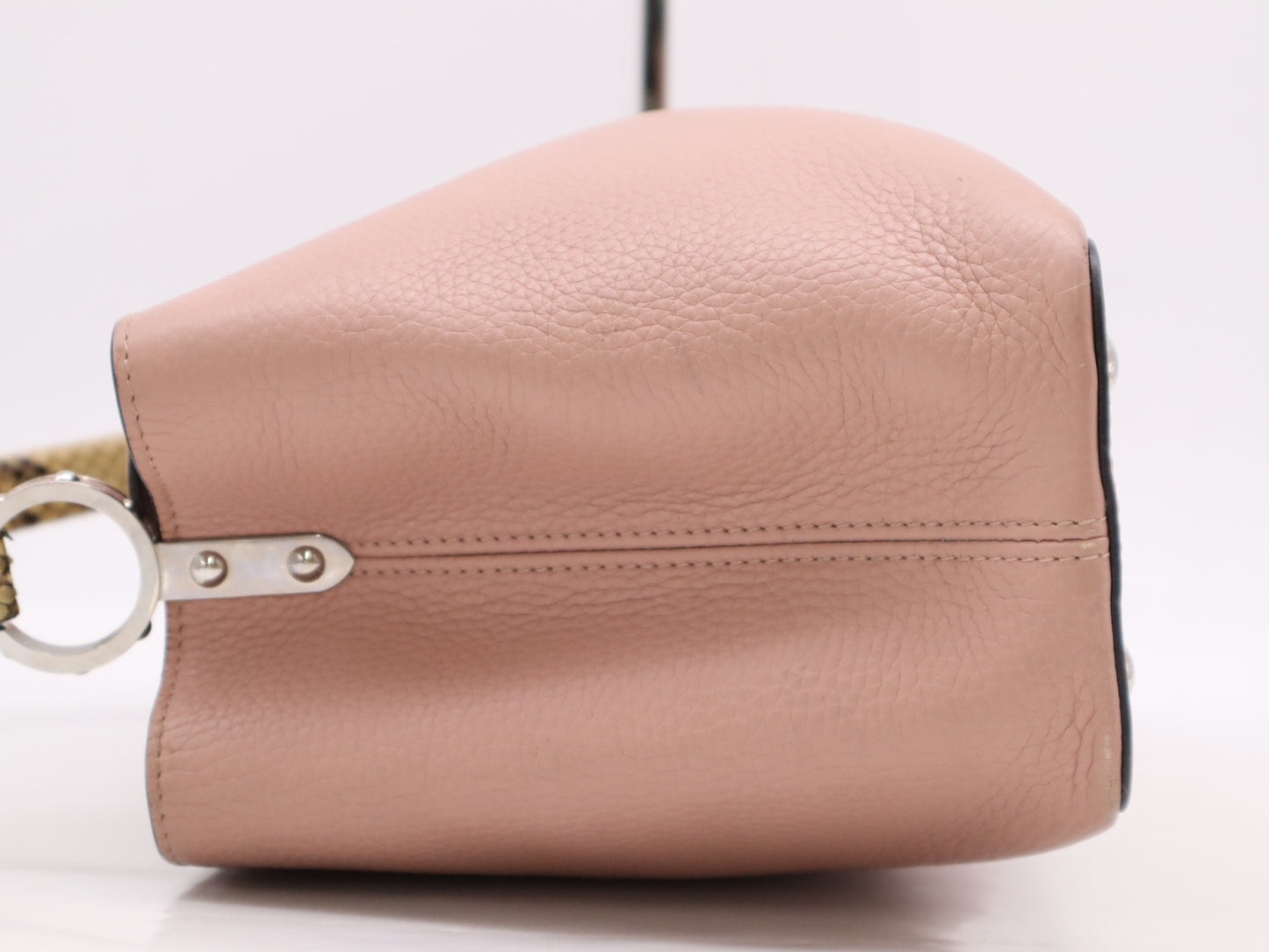 LOUIS VUITTON M52451 Taurillon Leather Capucines BB Handbag in Pink with Shoulder Strap