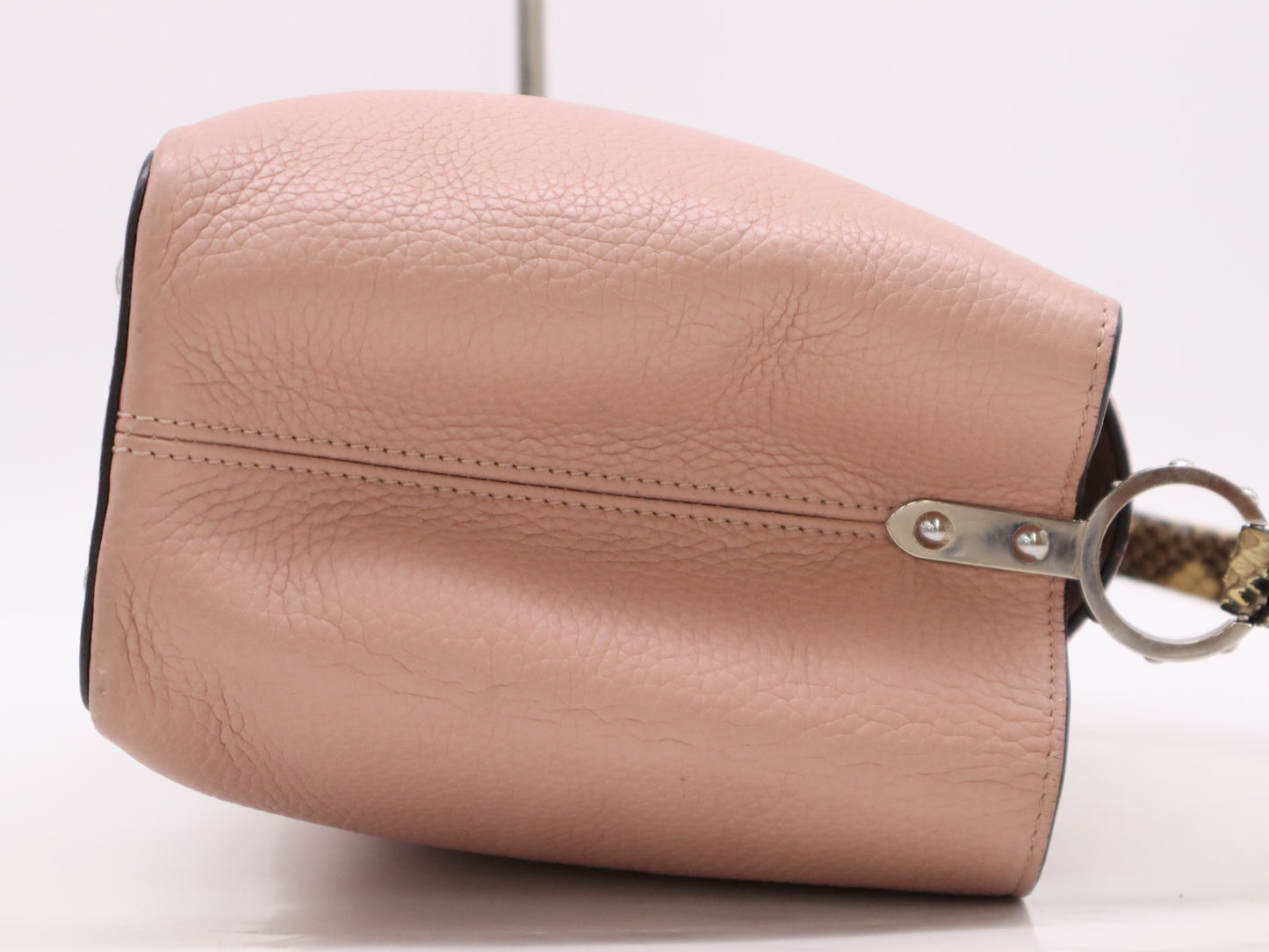 LOUIS VUITTON M52451 Taurillon Leather Capucines BB Handbag in Pink with Shoulder Strap