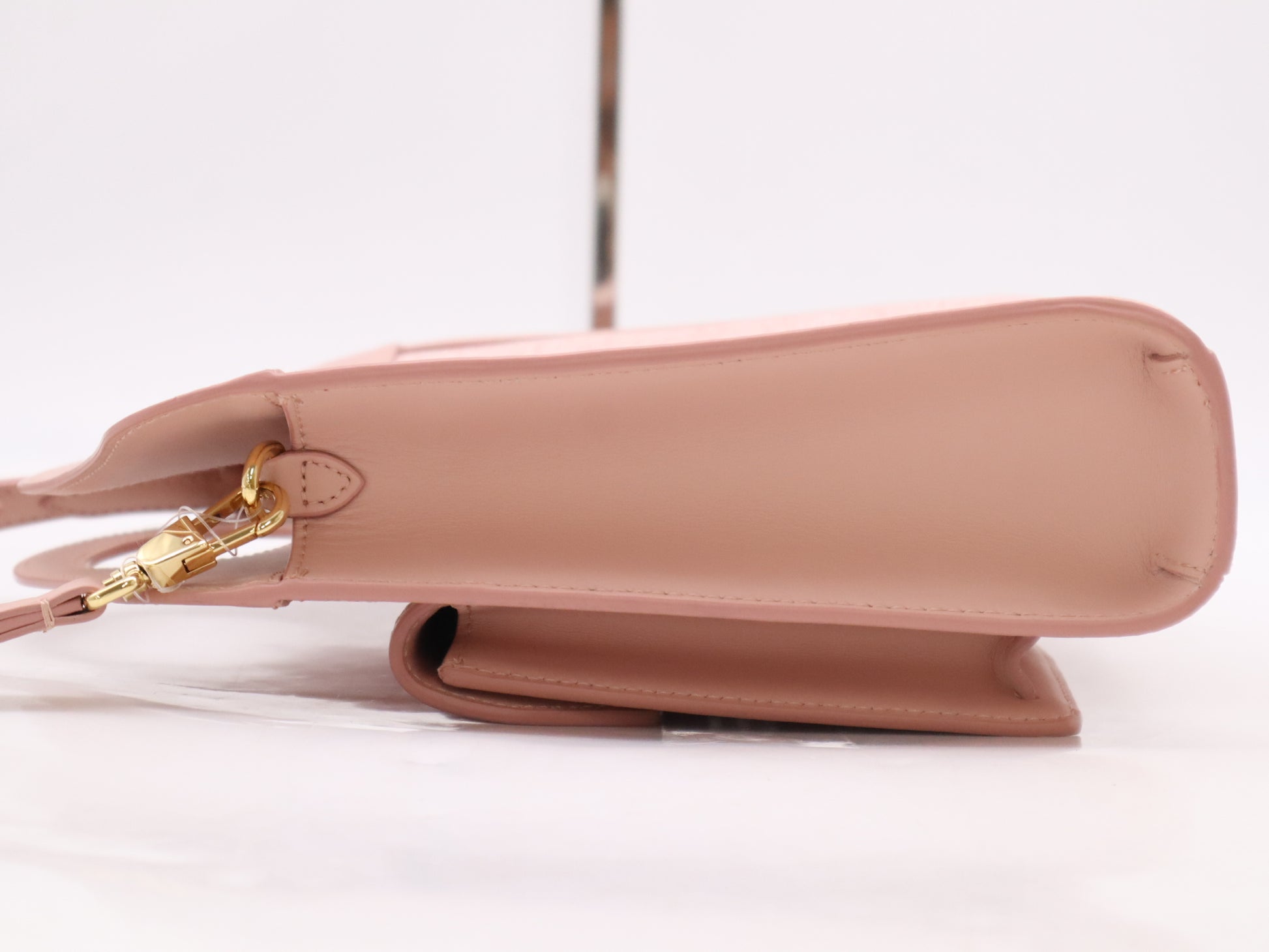 BURBERRY 80317461 Canvas Leather Mini Pocket Bag, Pink, 2-way Shoulder Bag with Shoulder Strap, Handbag