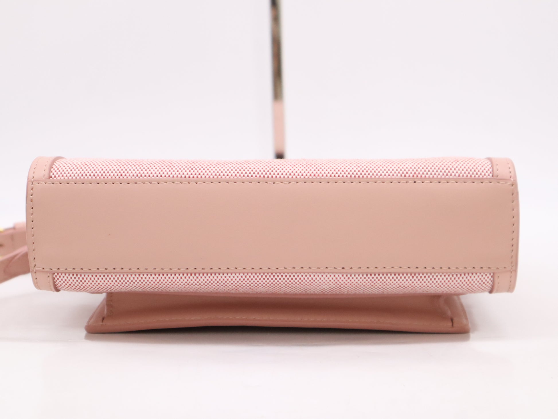 BURBERRY 80317461 Canvas Leather Mini Pocket Bag, Pink, 2-way Shoulder Bag with Shoulder Strap, Handbag