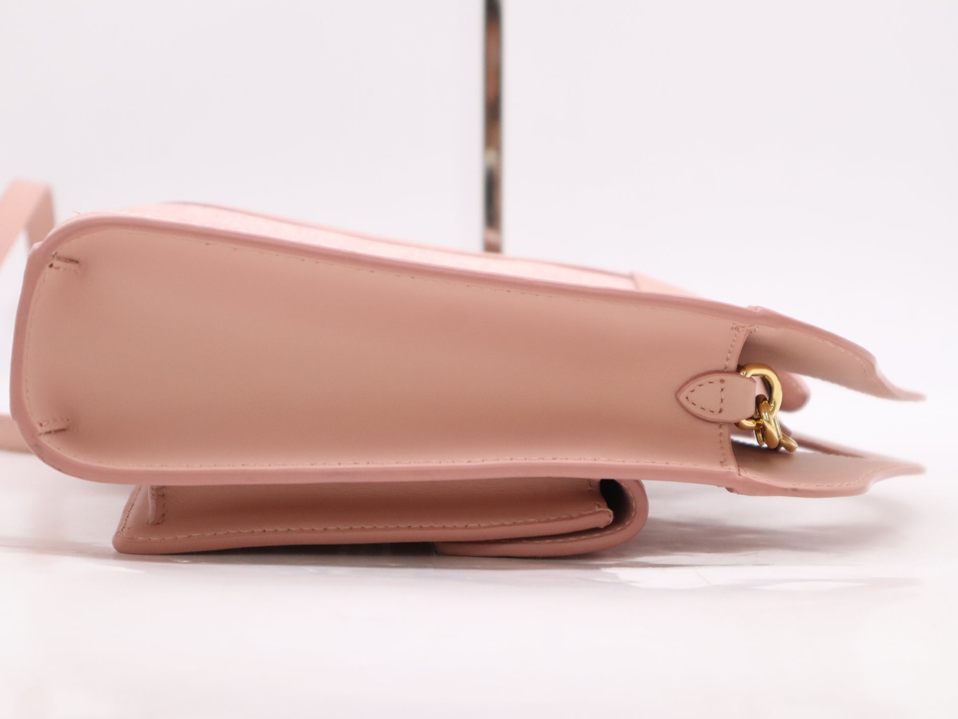 BURBERRY 80317461 Canvas Leather Mini Pocket Bag, Pink, 2-way Shoulder Bag with Shoulder Strap, Handbag