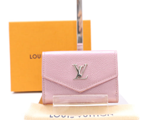 LOUIS VUITTON M69813 Leather Portefeuille Lock Mini Crystal Rose Wallet with Box and Dust Bag