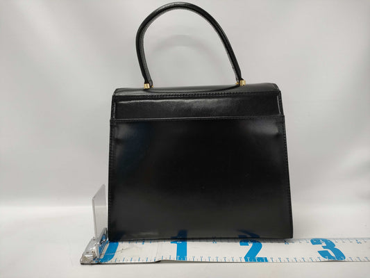 VERSACE Leather Handbag Sunburst Black with Dust Bag