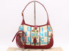 GUCCI 636706 Canvas and Leather Jackie 1961 2-Way Shoulder Bag, Beige and Red, Includes Dust Bag and Spare Strap, Serial Number Included