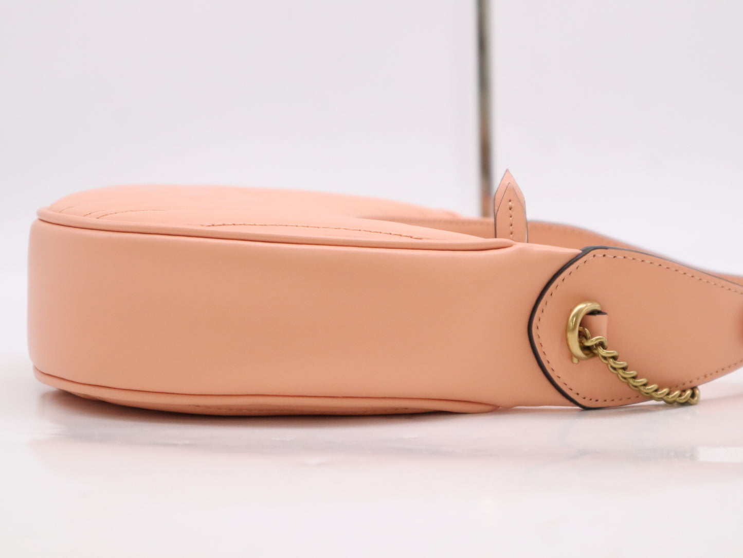 GUCCI 699514GG Marmont Half Moon 2way Bag with Strap & Key Holder Tote Bag
