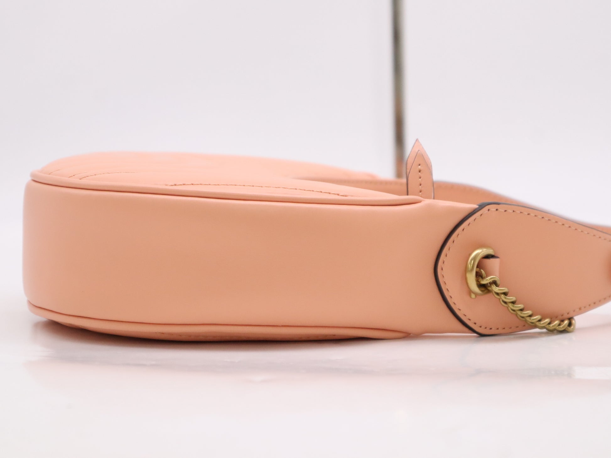 GUCCI 699514GG Marmont Half Moon 2way Bag with Strap & Key Holder Tote Bag