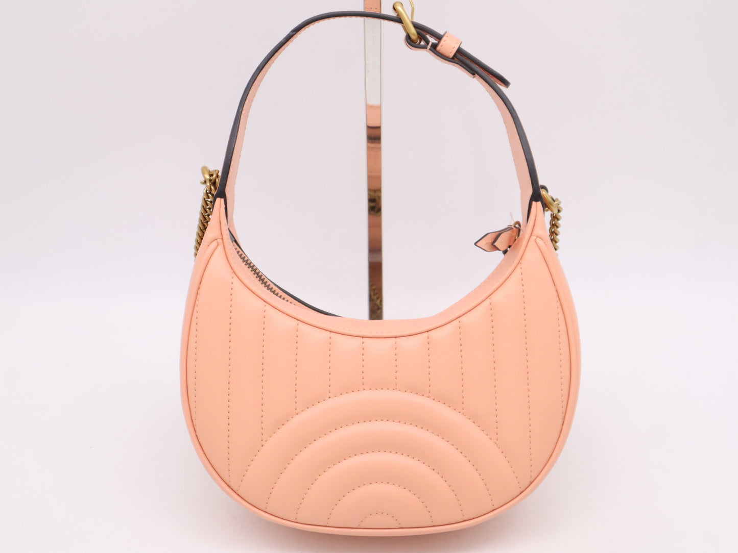GUCCI 699514GG Marmont Half Moon 2way Bag with Strap & Key Holder Tote Bag