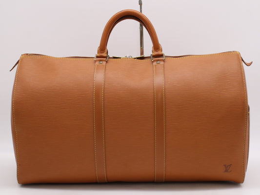 LOUIS VUITTON M42968 EpiKeepall 50 Zipangu Gold Boston Bag