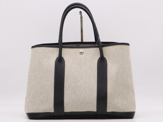 HERMES Garden Party PM Toile H Tote Bag, □J Stamp, 2006 Tote Bag