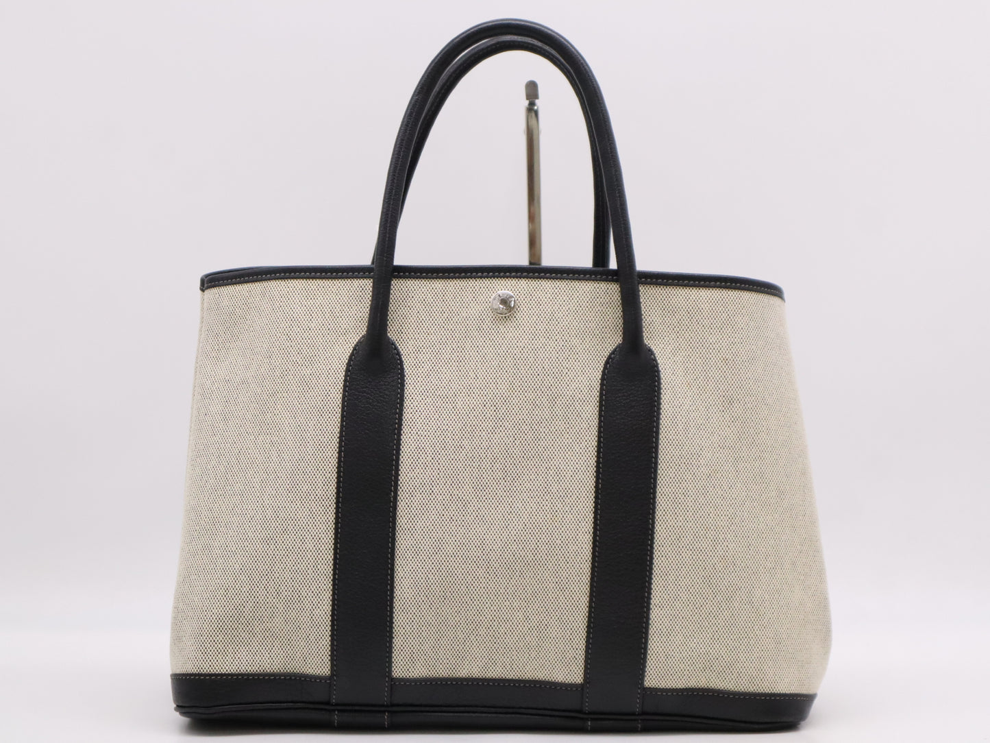 HERMES Garden Party PM Toile H Tote Bag, □J Stamp, 2006 Tote Bag