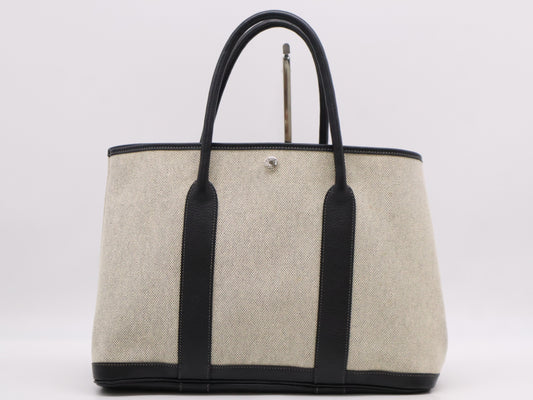 HERMES Garden Party PM Toile H Tote Bag, □J Stamp, 2006 Tote Bag