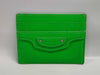 BALENCIAGA 640109 Neo Classic Card Case, Leather, Green, Card Case, Pass Case, Business Card Case