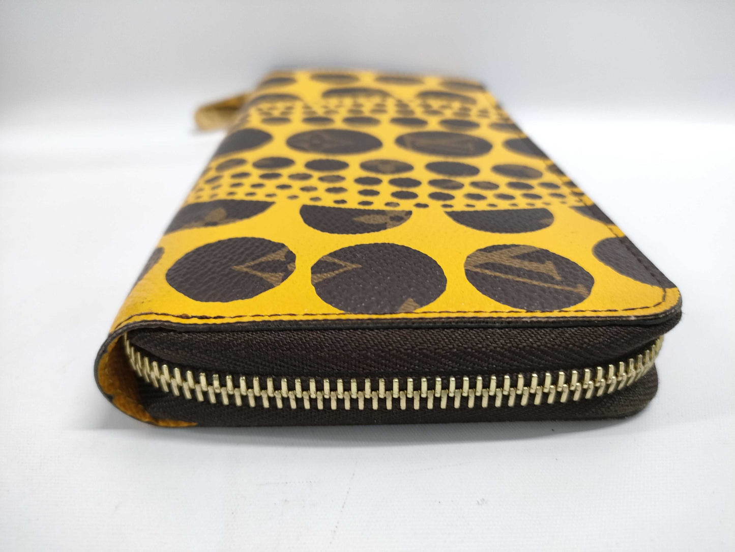 LOUIS VUITTON M60449 Limited Edition Zippy Wallet Monogram Pumpkin Polka Dot Jaune with Box and Dust Bag