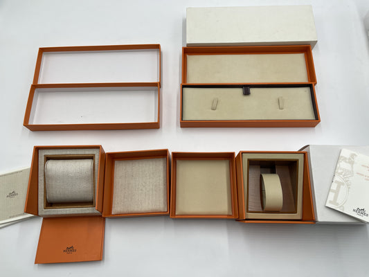 HERMES Empty Box Set of 4 Unisex