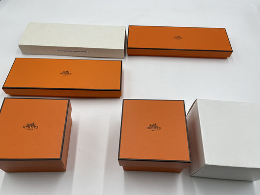 HERMES Empty Box Set of 4 Unisex
