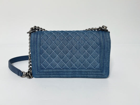 CHANEL Boy Chanel Denim No. 17 Shoulder Bag