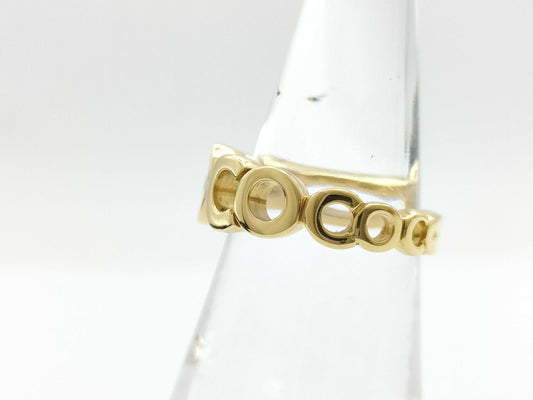 CHANEL Coco Sapphire YG 750 7.6g Ring