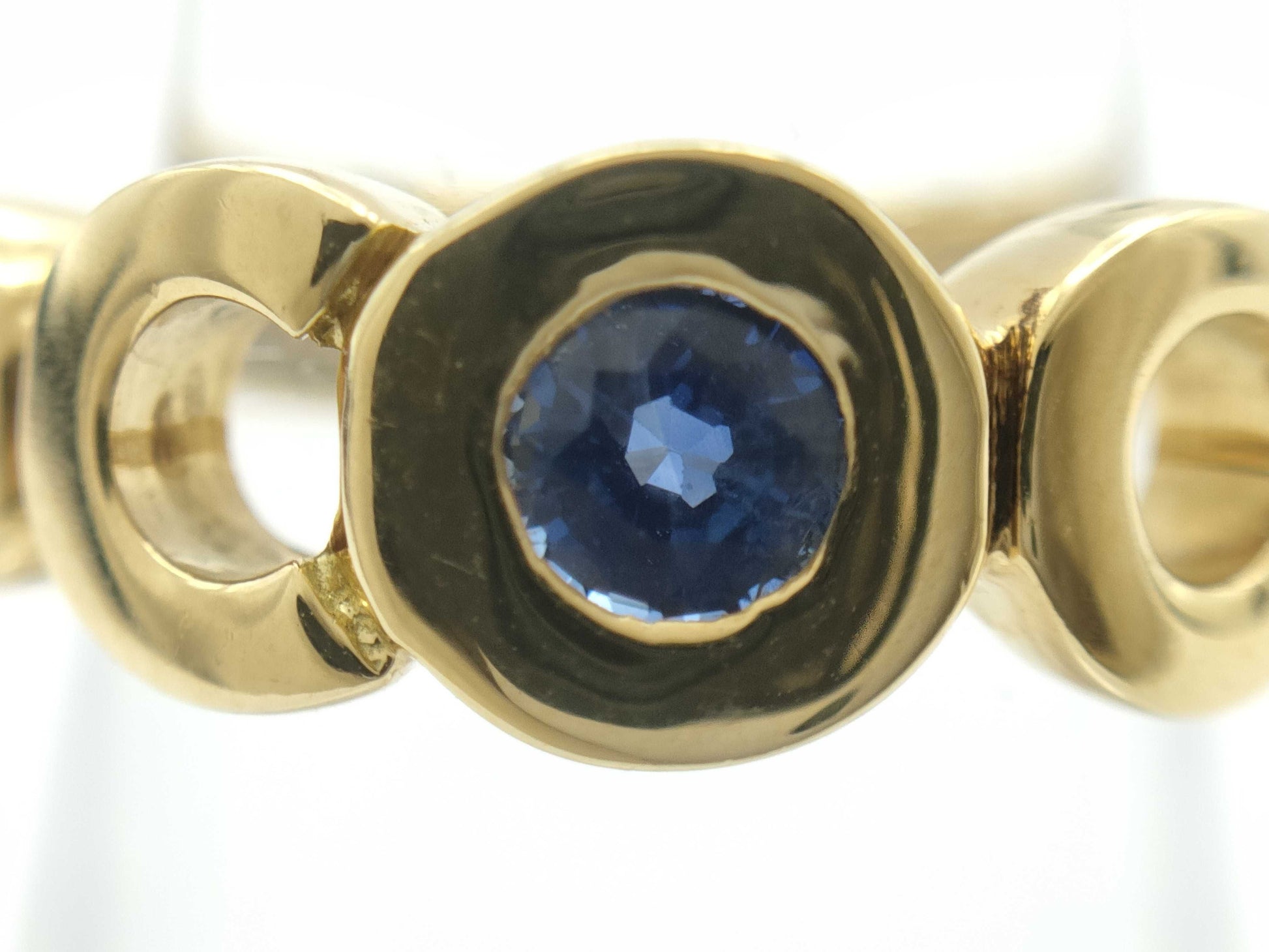 CHANEL Coco Sapphire YG 750 7.6g Ring