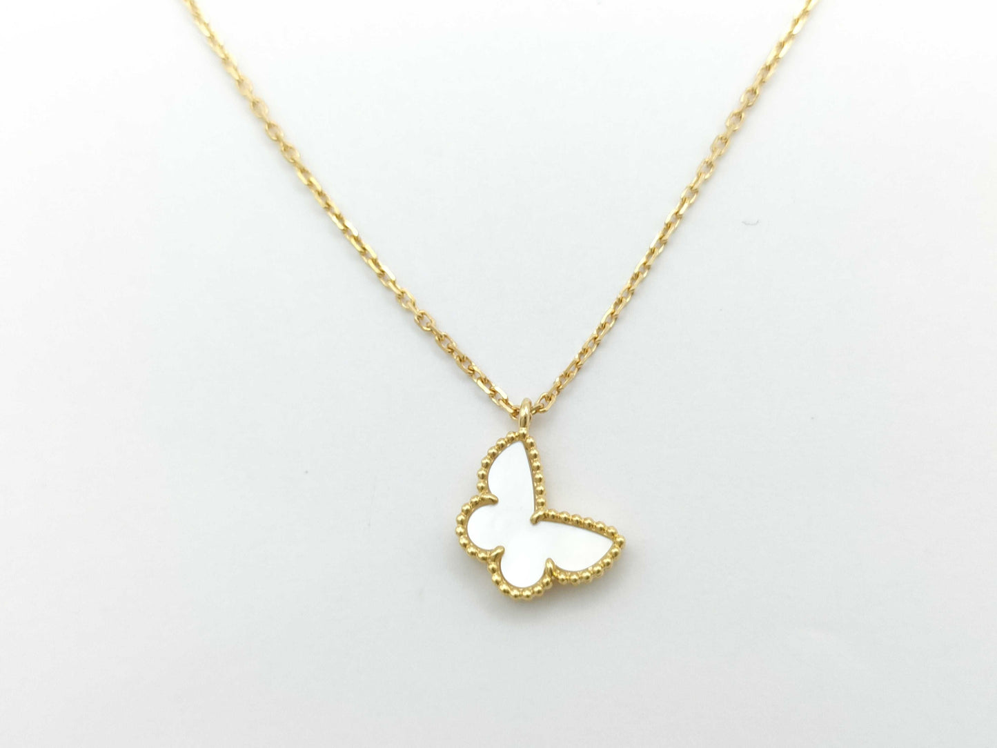 Van Cleef&Arpels Sweet Alhambra Papillon Mother-of-Pearl YG Au750 3.0g Necklace