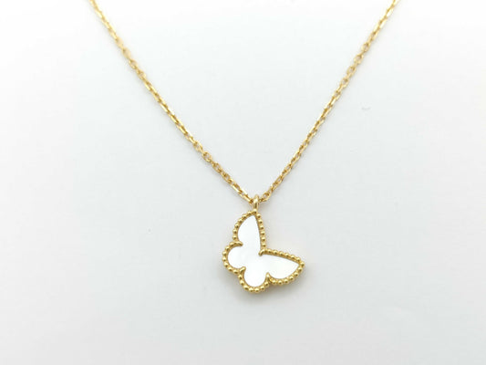 Van Cleef&Arpels Sweet Alhambra Papillon Mother-of-Pearl YG Au750 3.0g Necklace