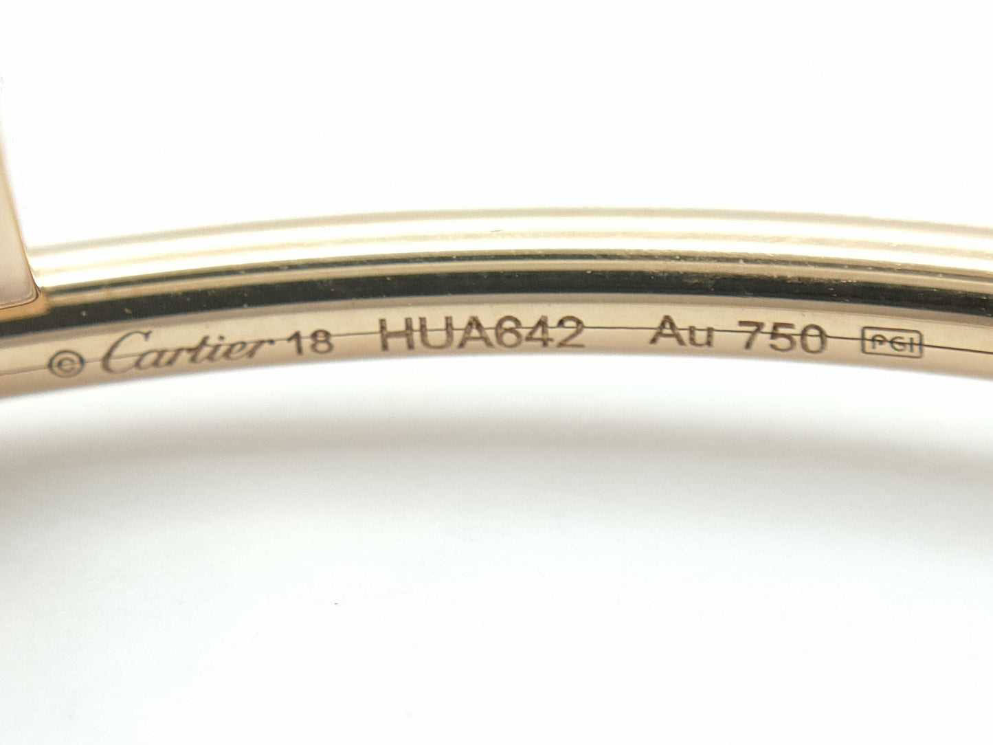 Cartier Justo Ankle SM #18 PG Au750 10.1g Bracelet Bangle