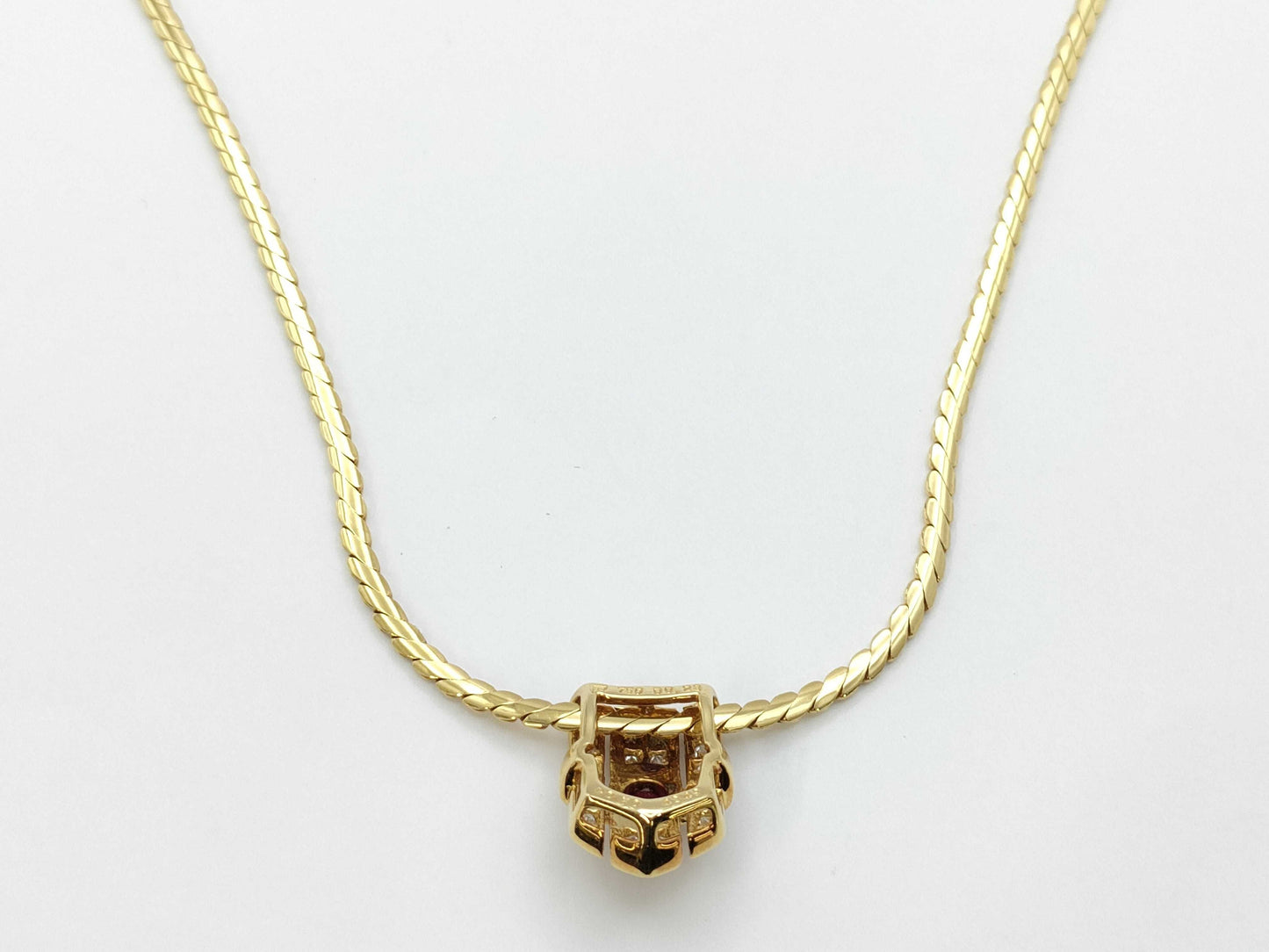 POLA R0.50ct D0.23ct 750 15.3g Necklace