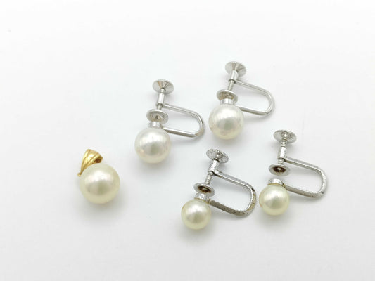 TASAKI Pearl Diameter Approx. 8.0mm SV 2.9g ER / Pearl Diameter Approx. 6.2mm SV 2.0g ER / Pearl Diameter Approx. 8.5mm K18 1.2g Other Accessories