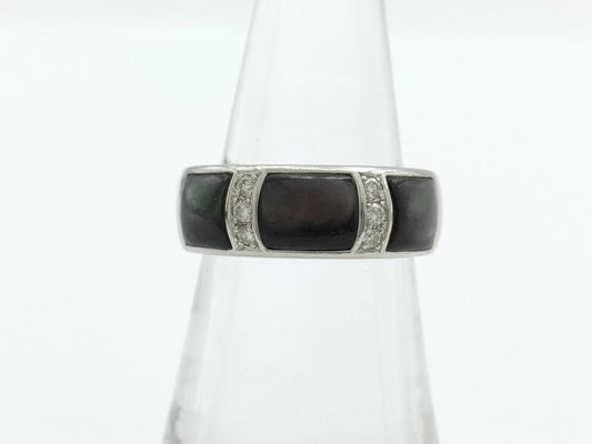 TASAKI Black Shell D0.09ct Pt900 12.1g Ring