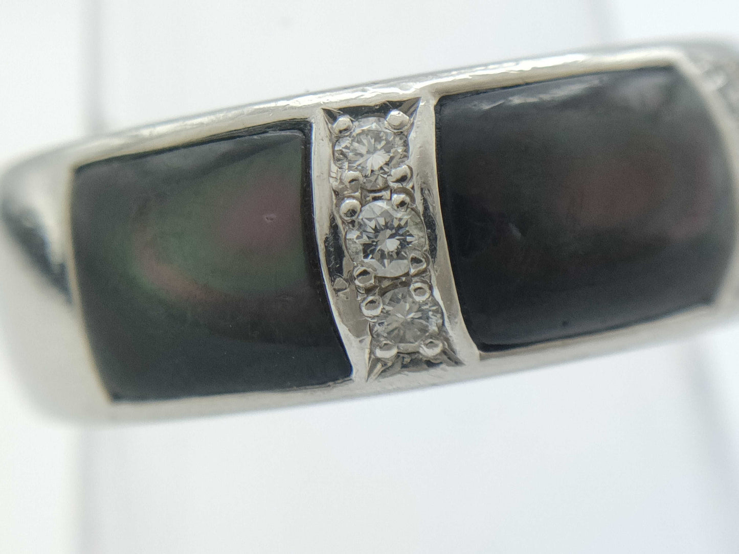 TASAKI Black Shell D0.09ct Pt900 12.1g Ring