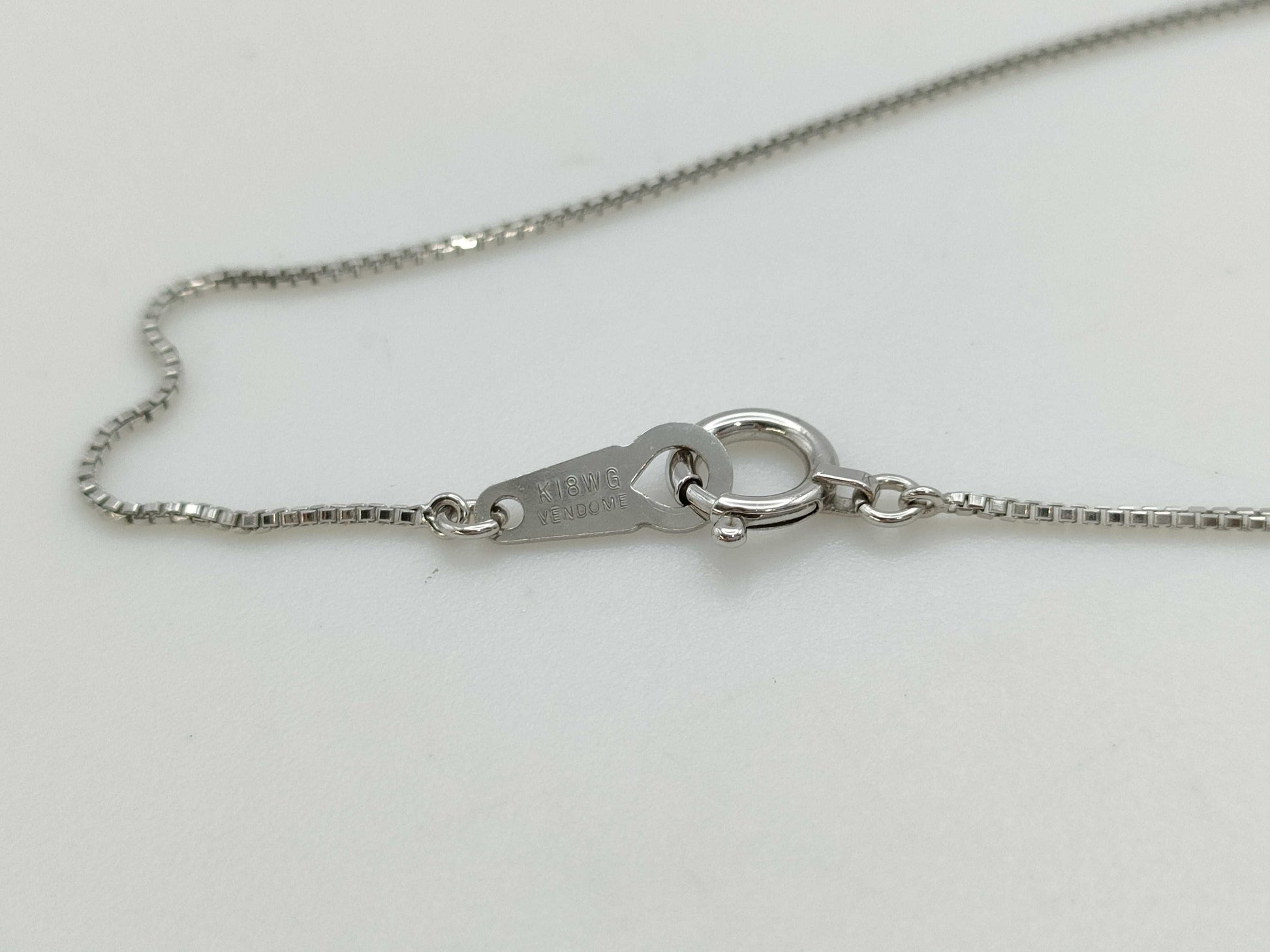 Vendome Aoyama Pearl Diameter Approx. 6.4mm Transparent Stone K18WG 3.2g Necklace