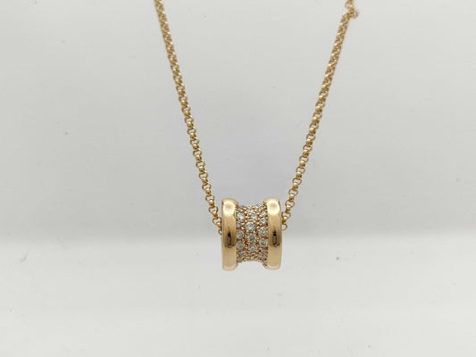 BVLGARI Bezero One Element Diamond PG Au750 7.6g Necklace