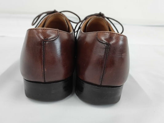 Crockett & Jones EDGWARE Medallion Dress Shoes, Leather, Dark Brown, Size 7, Business Shoes