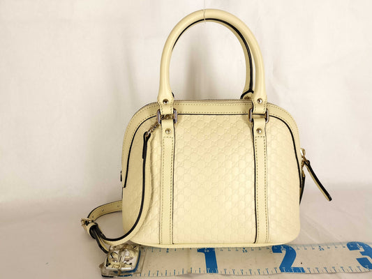 GUCCI GG Micro GG Shoulder Bag White Shoulder Bag