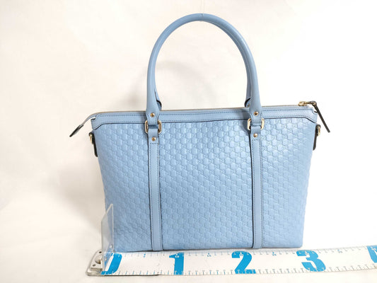 GUCCI Micro GG Tote Bag, Light Blue