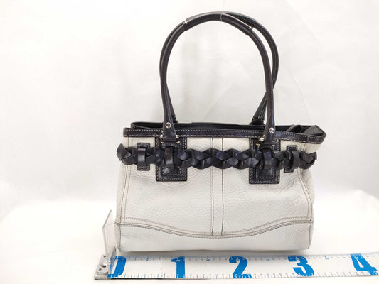 COACH Leather Handbag White Handbag