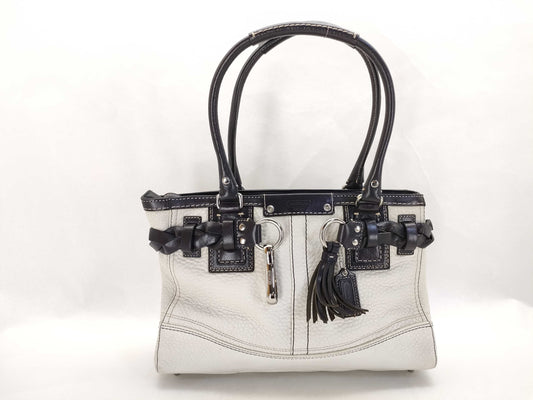 COACH Leather Handbag White Handbag
