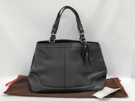 COACH Leather Handbag Black Handbag