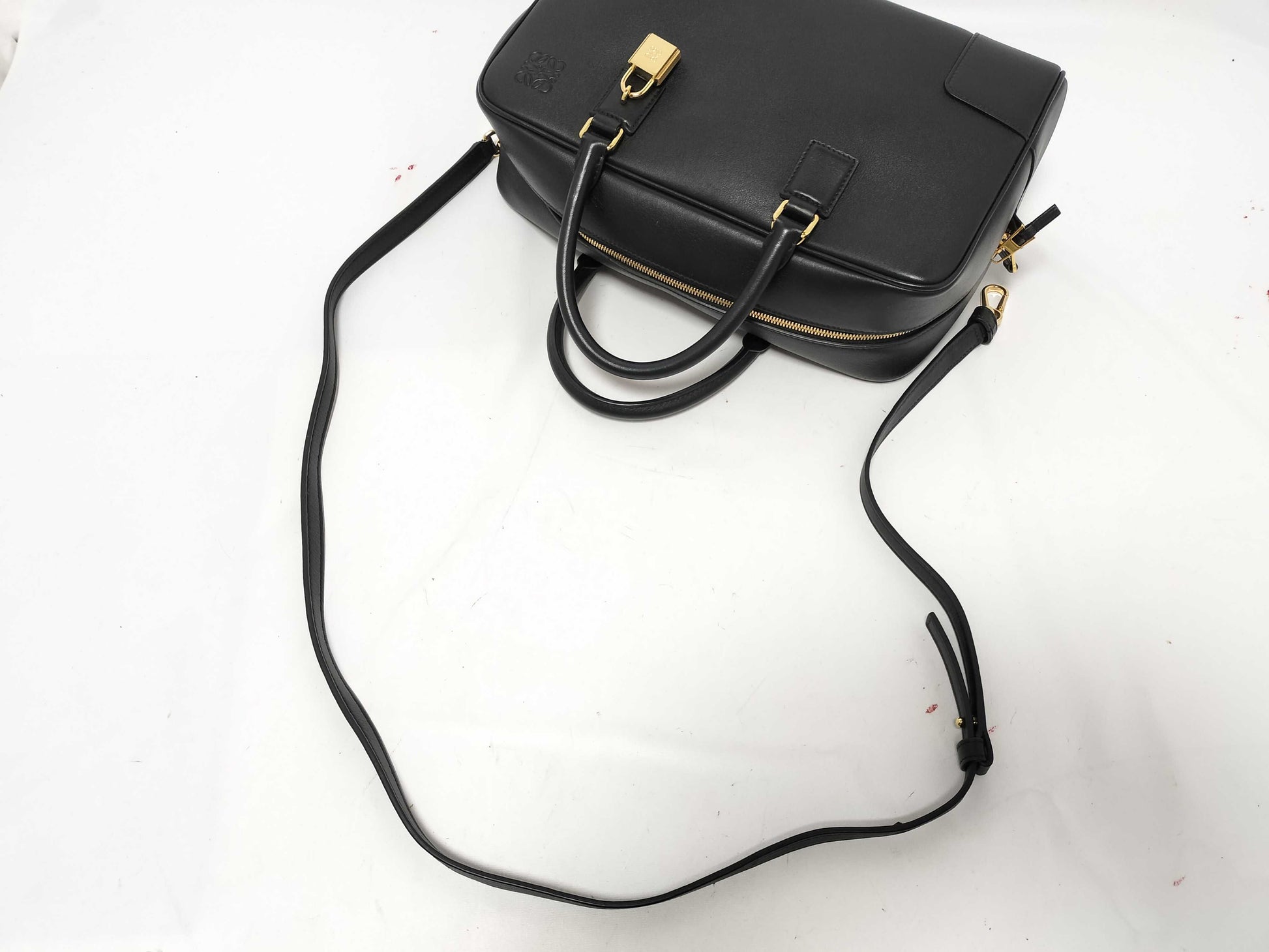 LOEWE Anagram Amazona 28 Handbag Black