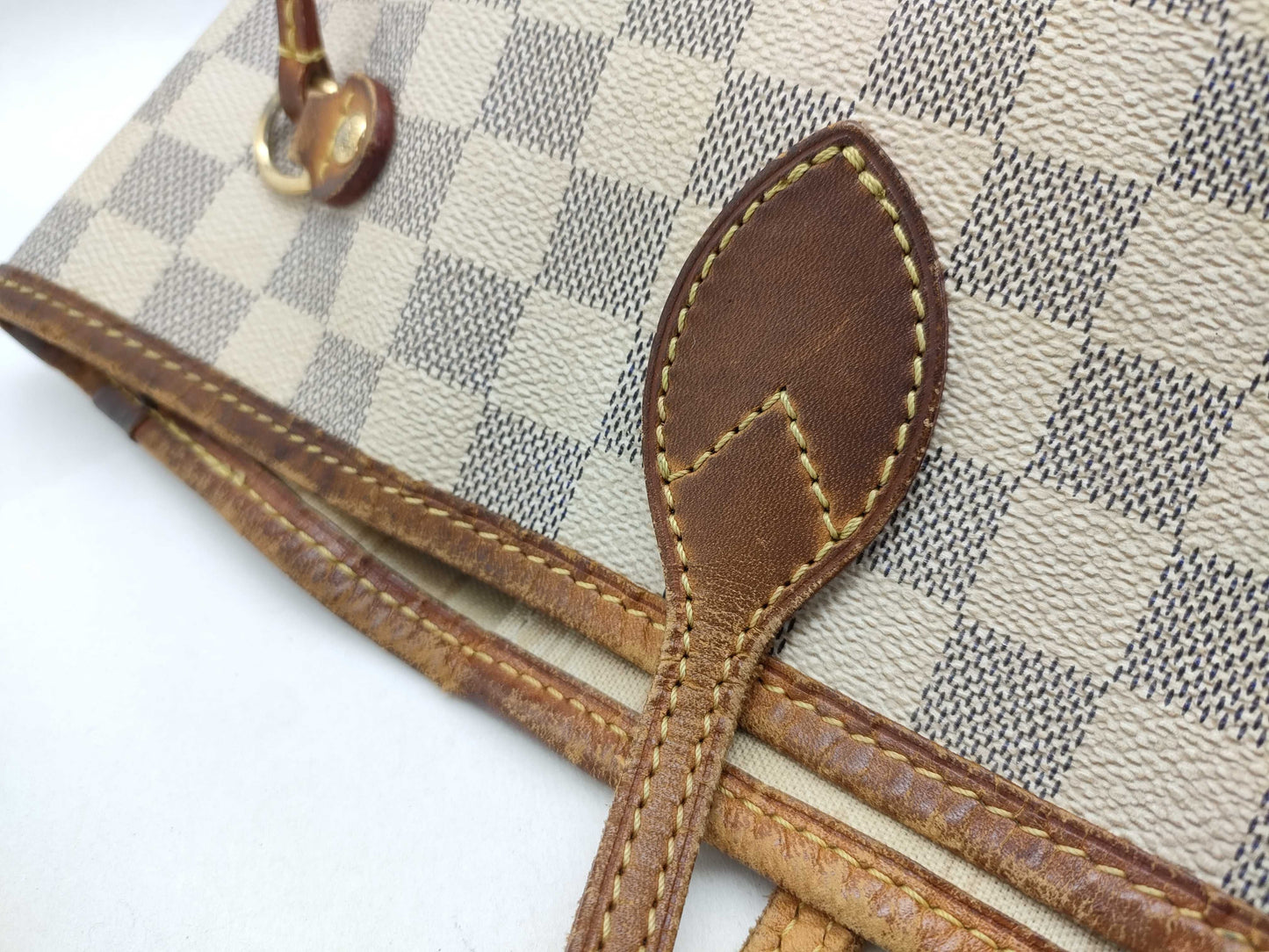 LOUIS VUITTON Damier Azur Neverfull Tote Bag