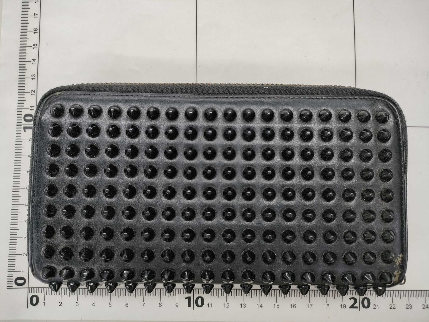 Christian Louboutin Louboutin Studded Zippy Wallet Black Wallet