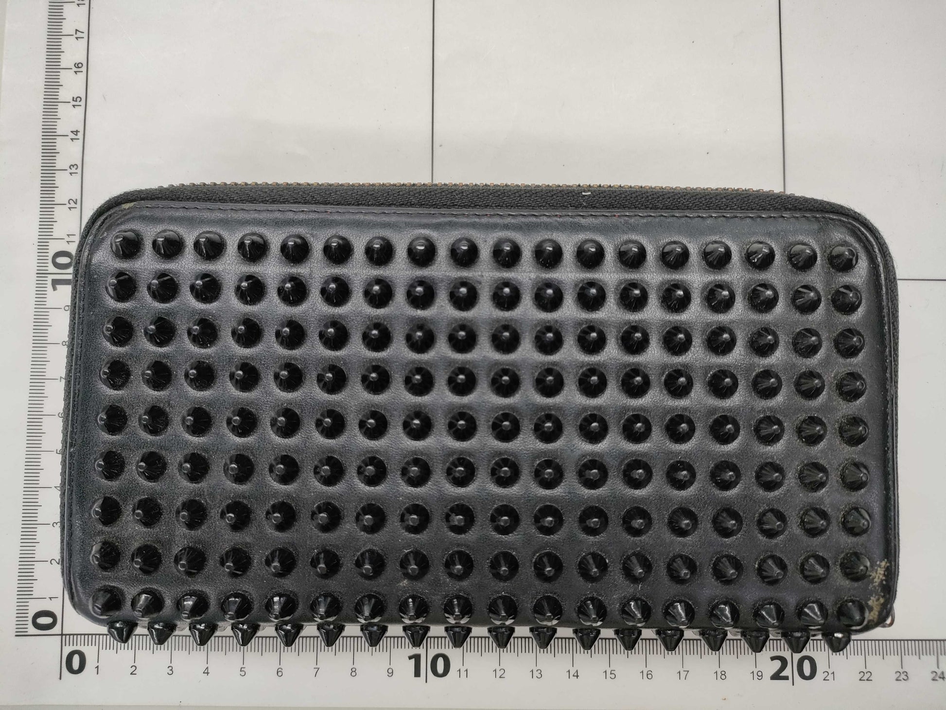 Christian Louboutin Louboutin Studded Zippy Wallet Black Wallet