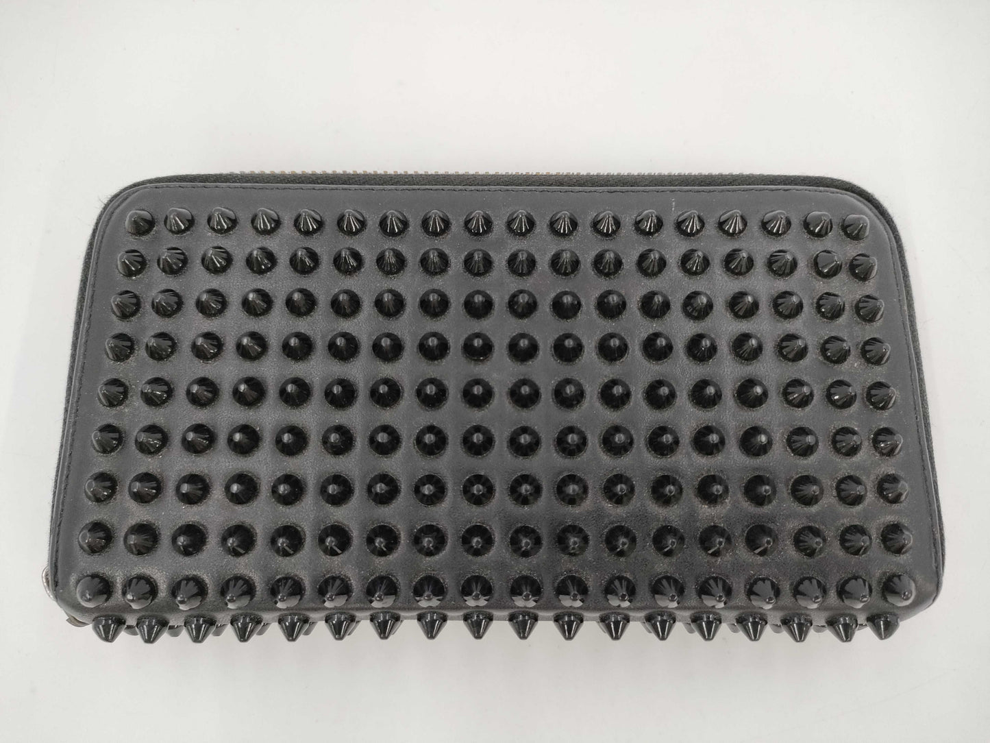 Christian Louboutin Louboutin Studded Zippy Wallet Black Wallet