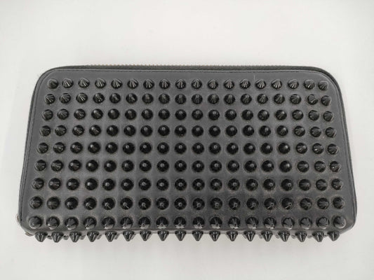 Christian Louboutin Louboutin Studded Zippy Wallet Black Wallet