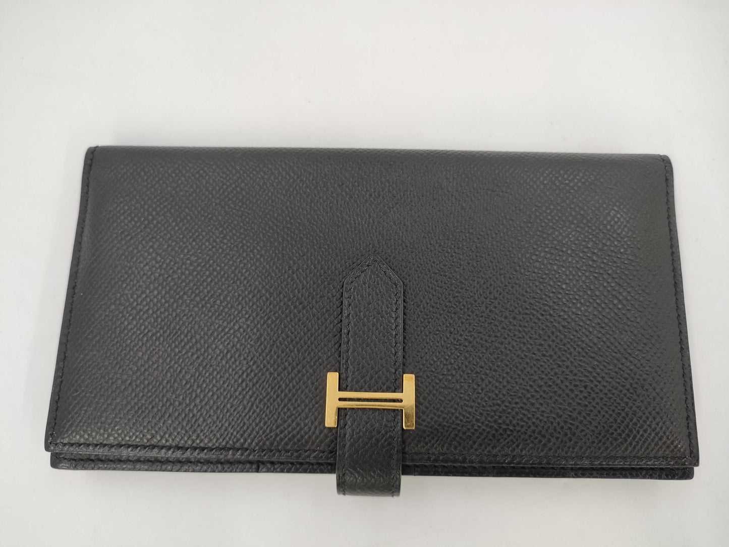 HERMES Long Wallet □P Engraved Wallet