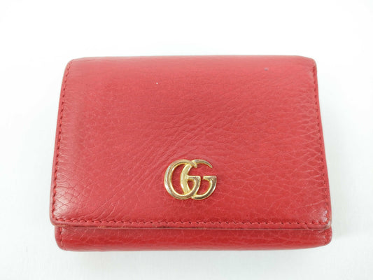 GUCCI GG Marmont Folding Wallet, Red