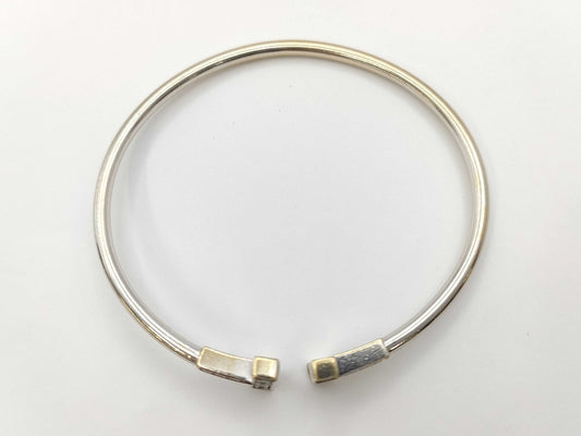 Tiffany&Co. T-Wire Diamond WG Au750 8.4g Bracelet Bangle