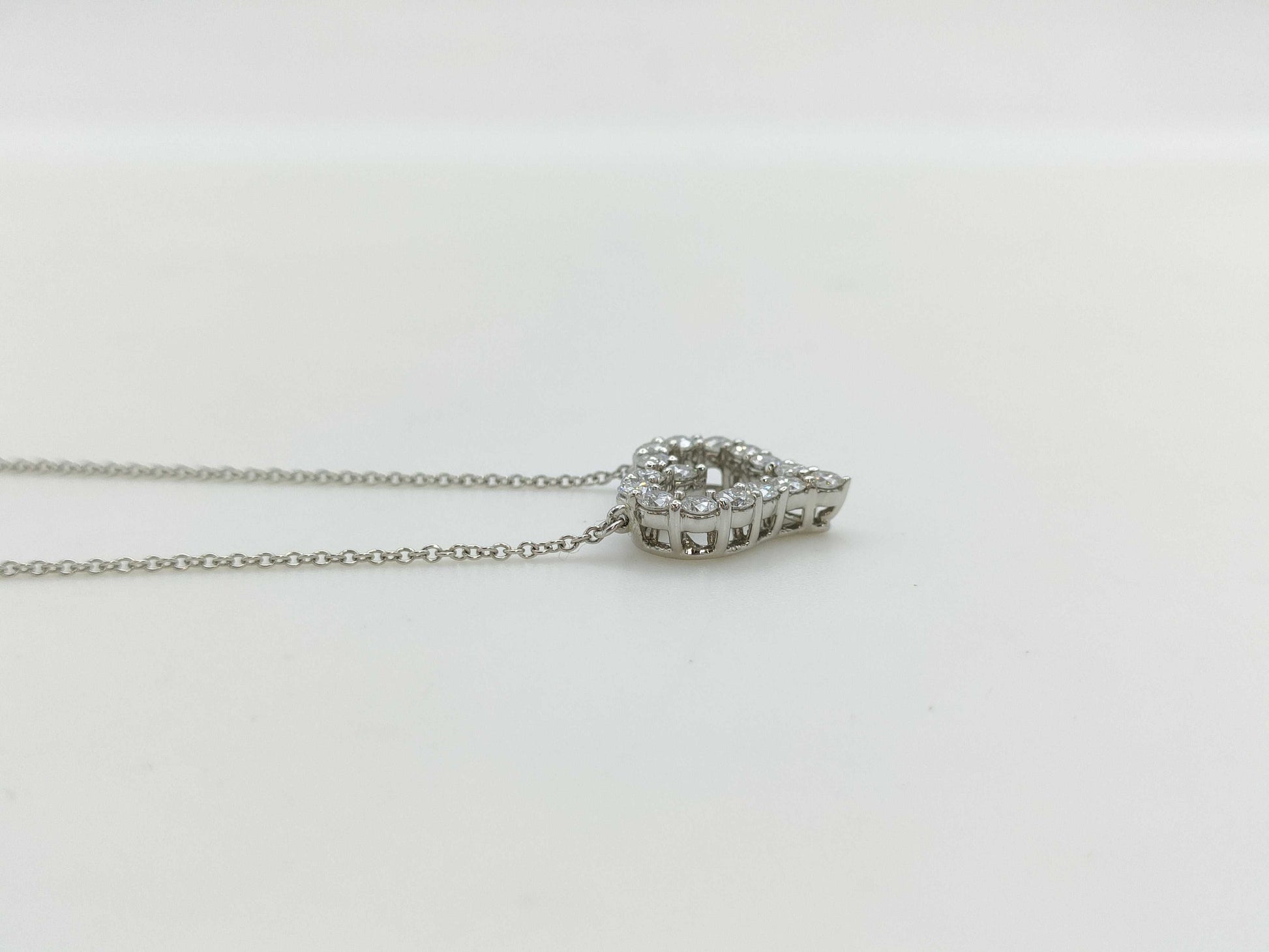 Tiffany&Co. Sentimental Heart Diamond PT950 4.7g Necklace