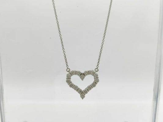 Tiffany&Co. Sentimental Heart Diamond PT950 4.7g Necklace
